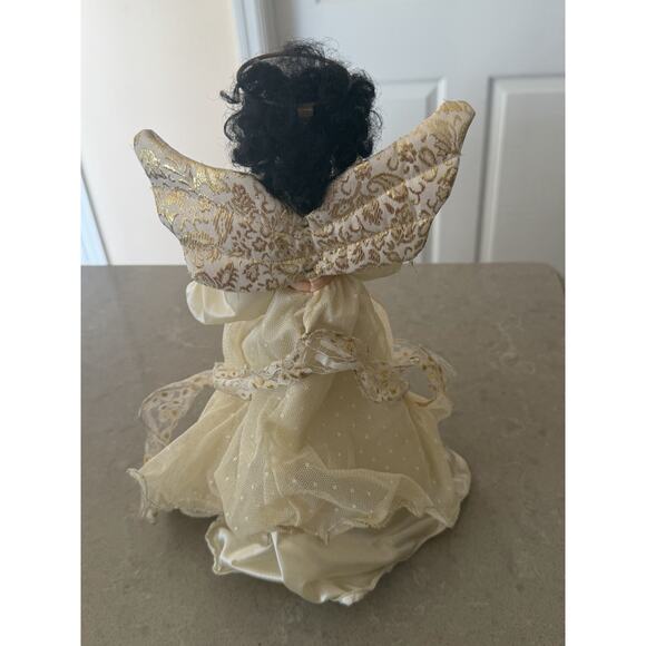 1999 Holiday Creations African American Angel Christmas Tree Topper 13” - Picture 5 of 8